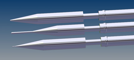 sensing tips for contact surface sensing