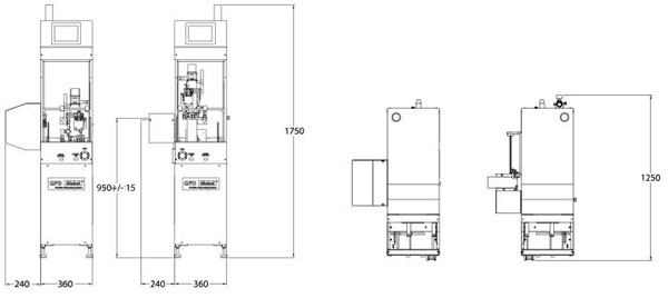 footprint dimensions for stand-alone loader and unloader