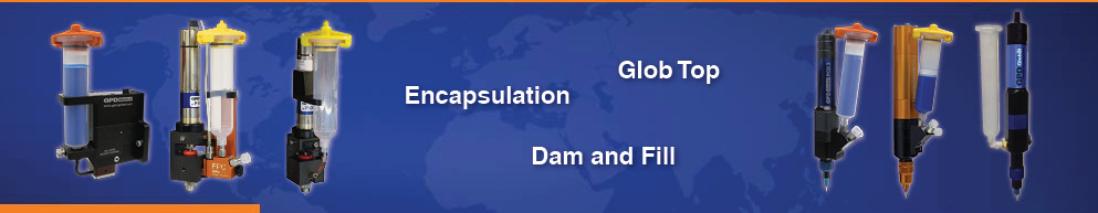 encapsulation, dam and fill, glob top, dispensing systems