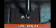 Dispensing dots and X with Precision Auger Pump